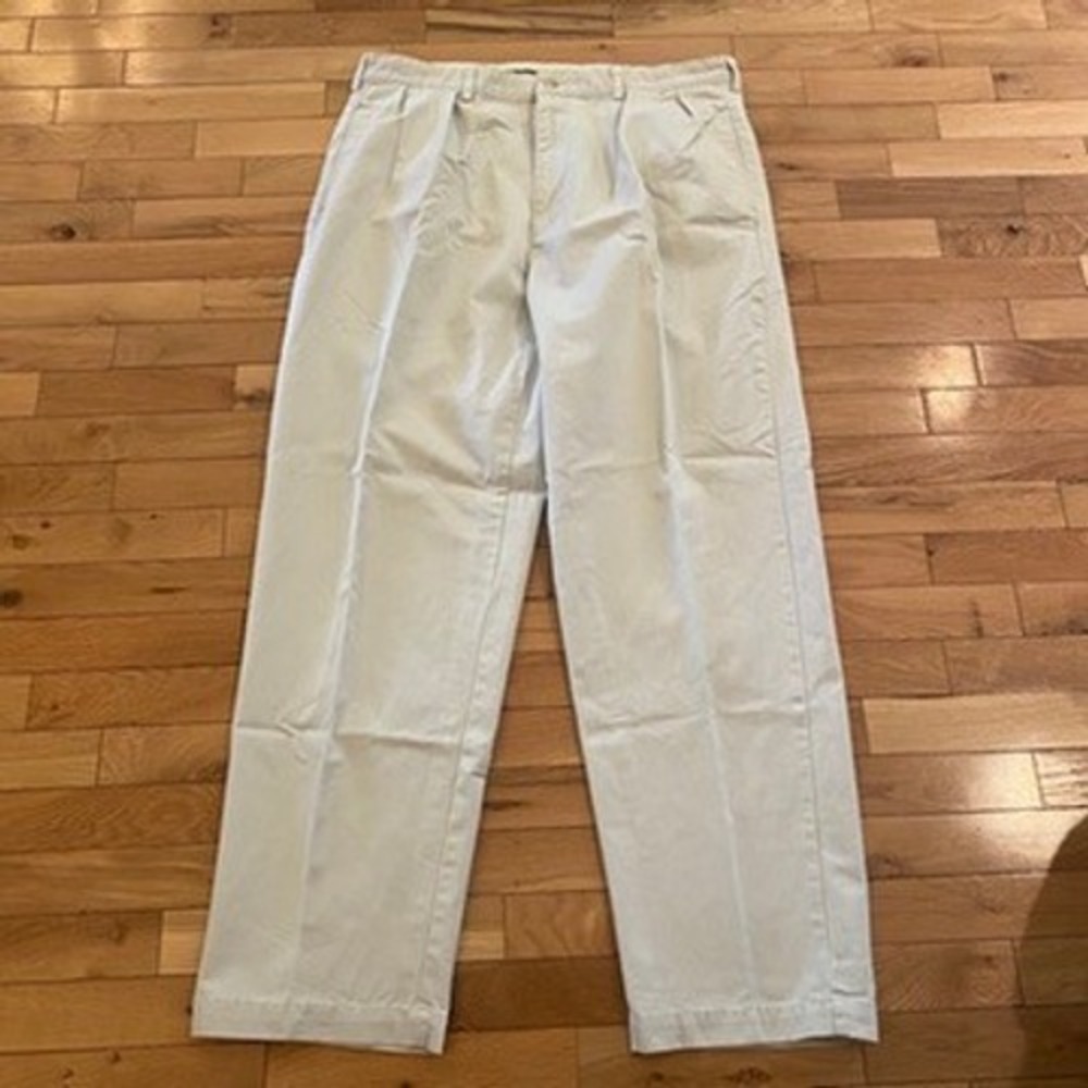 Polo Ralph Lauren Mens Pleated‎ Chinos Light Beige Khaki Cotton Pants 40x32